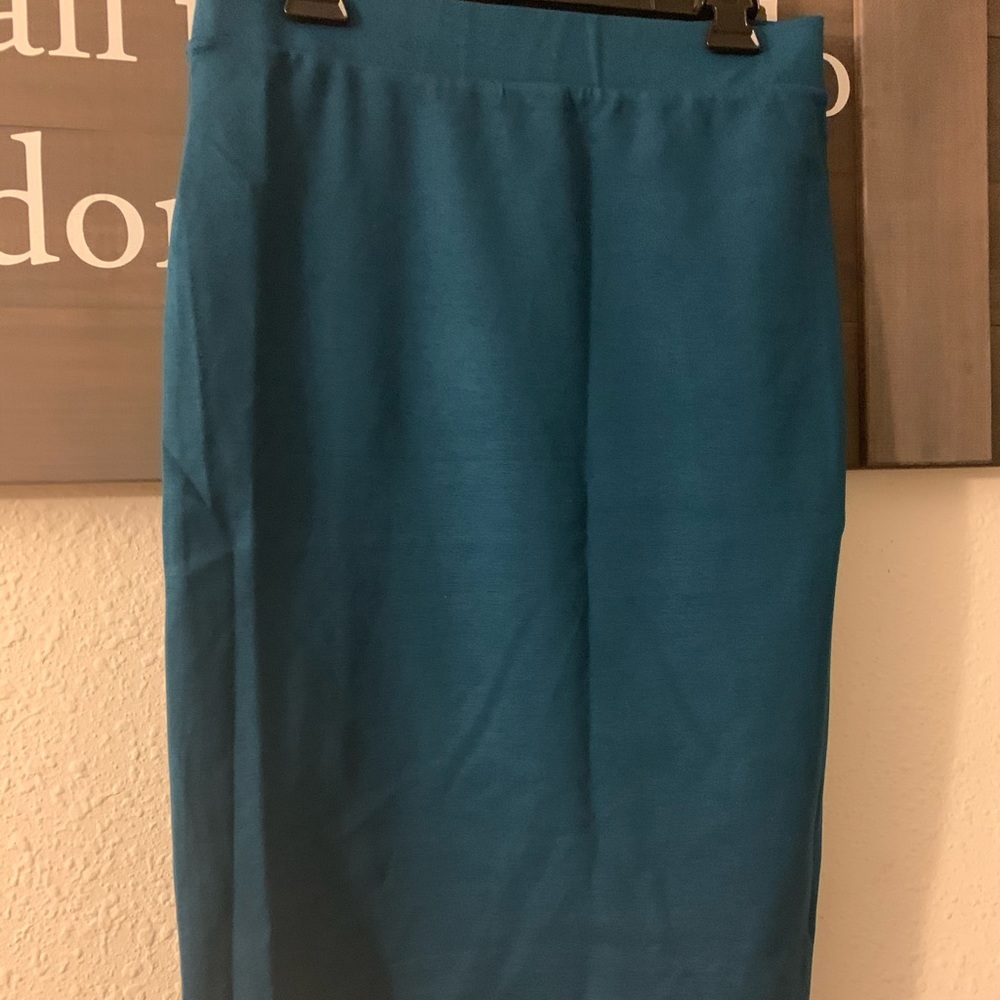Teal pencil skirts